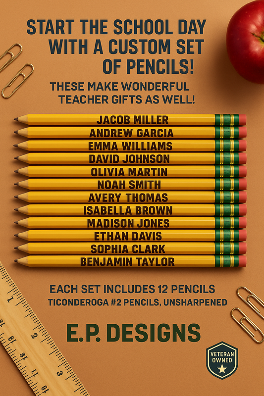 Personalized Engraved Pencil Dozen