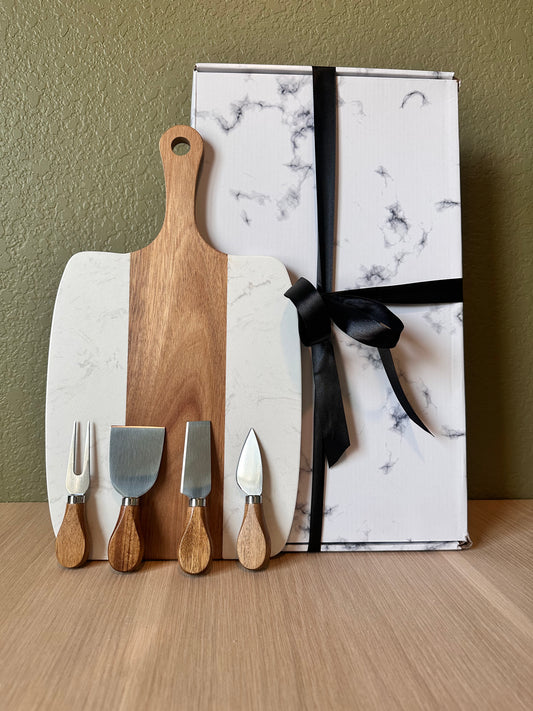 Marble Serving Board Set