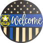 Welcome Police American Flag
