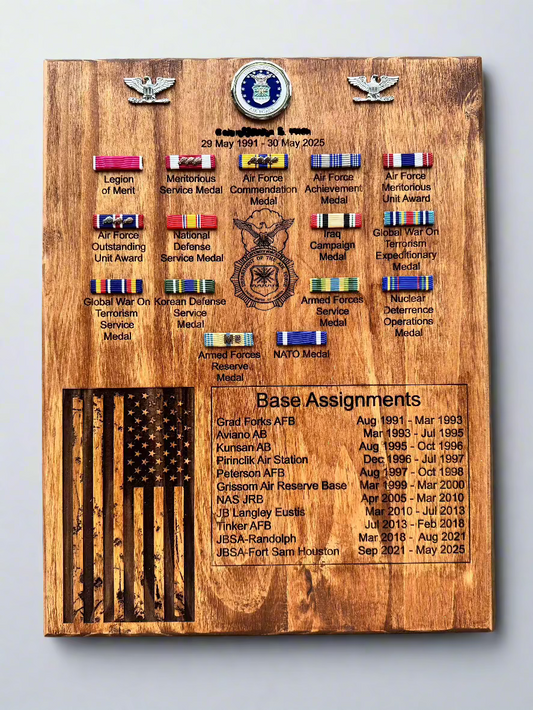 Military Ribbon Display Custom sign Eduardo Pico Designs 