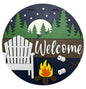 Starry Nights Campfire Door Hanger Handcrafted Finished Door Hanger Eduardo Pico Designs 