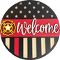 Welcome Firefighter American Flag